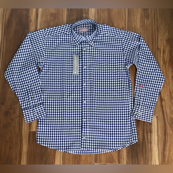 Pennington\Bailes Other - NWT PENNINGTON\BAILES MENS BUTTON DOWN OXFORD SIZE SMALL IN NAVY/WHITE GINGHAM